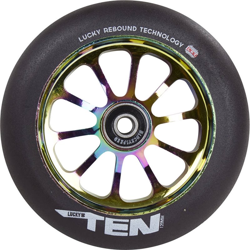 Lucky Ten 120mm Wheel Complete (120mm | Neochrome/Black)